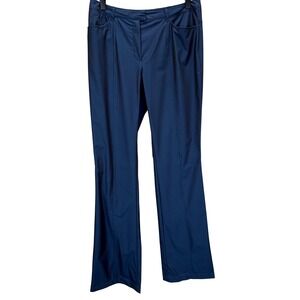 VTG Y2K Escada Womens Size 36/US 6 Tie Back Slight Flare Trouser Iridescent Navy